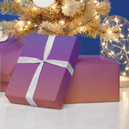 Regalo Papel de ajuste de gradiente azul, púrpura y Naran