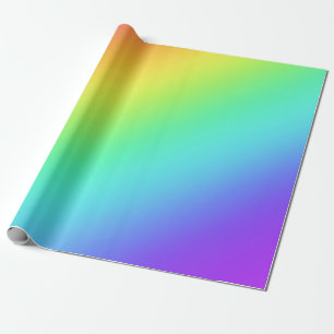 Regalo Papel de ajuste de gradiente de arco iris brillant