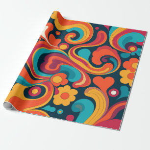 Regalo Papel de ajuste de Groovy Art