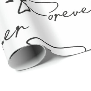 Regalo Papel de ajuste de guiones modernos para bodas