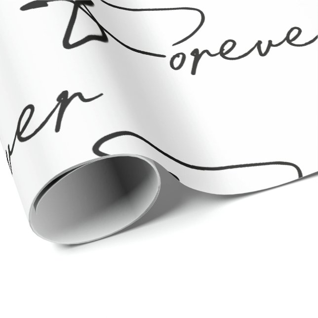 Regalo Papel de ajuste de guiones modernos para bodas (Esquina del rollo)