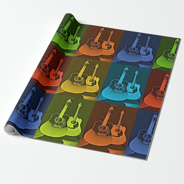 Regalo Papel de ajuste de guitarra (Desenrollado)
