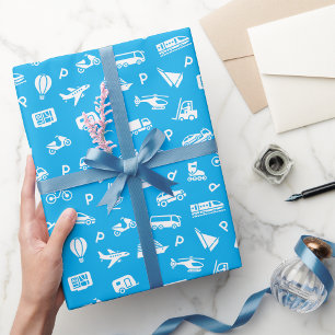 Regalo Papel de ajuste de iconos de transporte