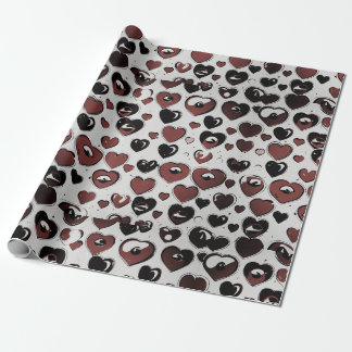 Regalo Papel de ajuste de impresión de corazón.