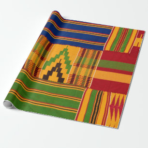 Regalo Papel de ajuste de impresión de Kente