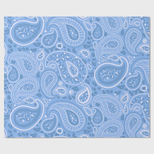 Regalo Papel de ajuste de impresión Paisley & Leopard (Superficie plana)
