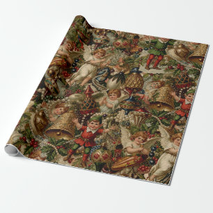 Regalo Papel de ajuste de la abundancia de yuletide victo