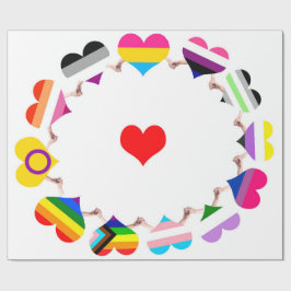 Regalo Papel de ajuste de la bandera del orgullo