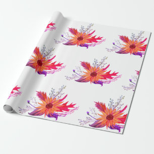 Regalo Papel de ajuste de la caída del girasol