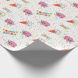 Regalo Papel de ajuste de la celebración del cumpleaños d