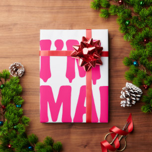 Regalo Papel de ajuste de la cita negrita Neon Pink - Per