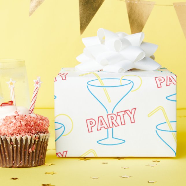 Regalo Papel de ajuste de la figura del neón (Fiesta de cumpleaños )