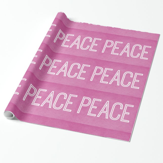 Regalo Papel de ajuste de la paz de Kraft, rosa (Desenrollado)