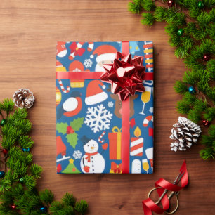 Regalo Papel de ajuste de la temporada Santa 30"x6"