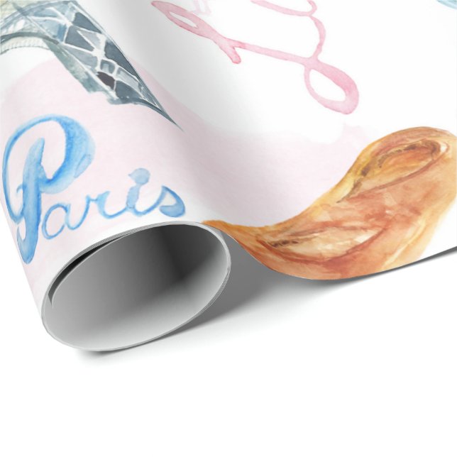 Regalo Papel de ajuste de la torre Eiffel (Esquina del rollo)