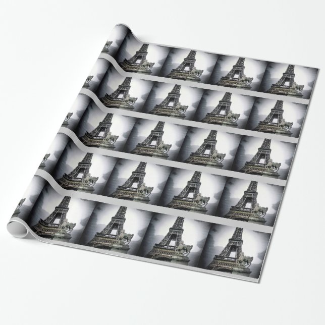 Regalo Papel de ajuste de la torre Eiffell de París (Desenrollado)