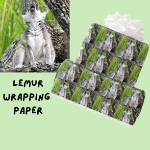 Regalo Papel de ajuste de Lemur canto