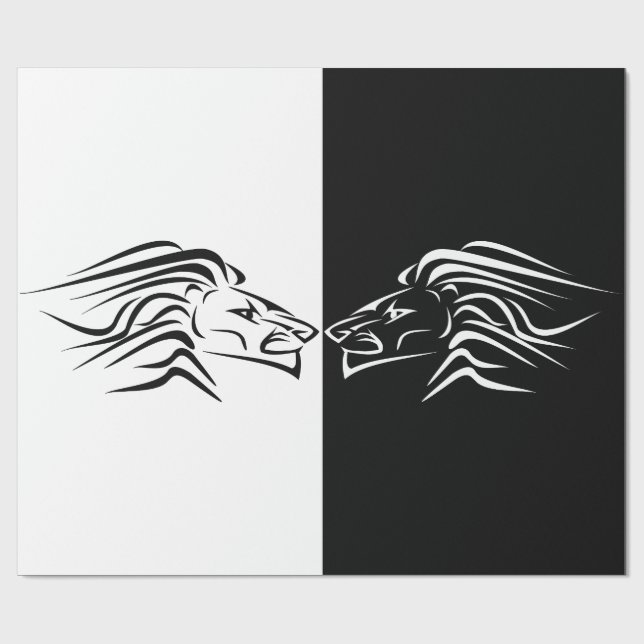 Regalo Papel de ajuste de leones en funcionamiento - Colo (Superficie plana)