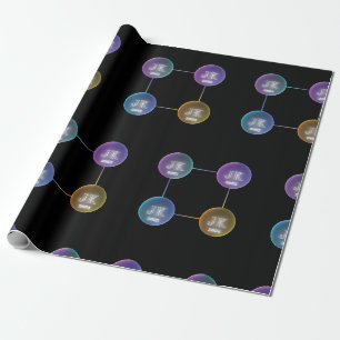 Regalo Papel de ajuste de línea de diamante con logotipo