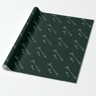 Regalo Papel de ajuste de línea verde oscura personalizad