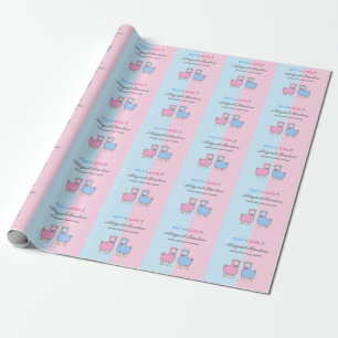 Regalo Papel de ajuste de llamada de Baby Shower revelado