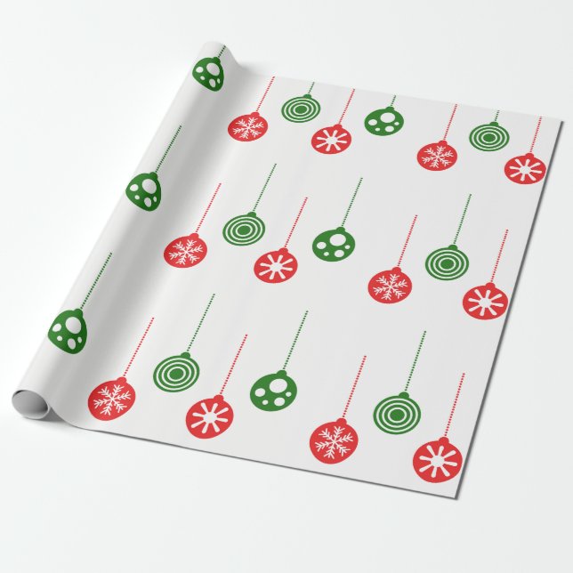 Regalo Papel de ajuste de los ornamentos de Navidad (Desenrollado)
