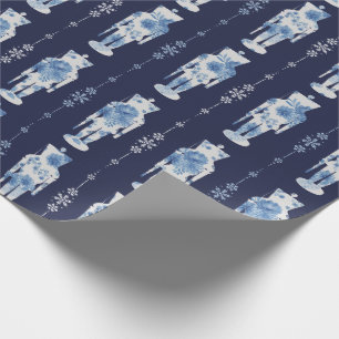 Regalo Papel de ajuste de los pepitas de la marina