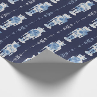 Regalo Papel de ajuste de los pepitas de la marina
