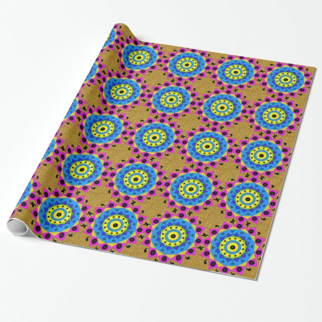 Regalo Papel de ajuste de Mandala (Desenrollado)
