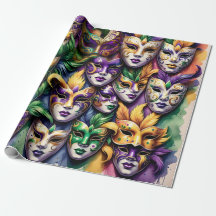 Papel de ajuste de Mardi Gras