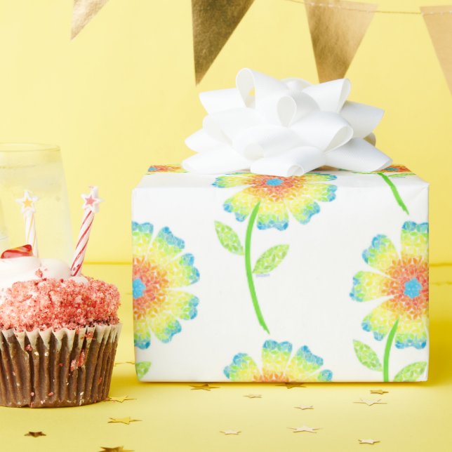 Regalo Papel de ajuste de margarita (Fiesta de cumpleaños )