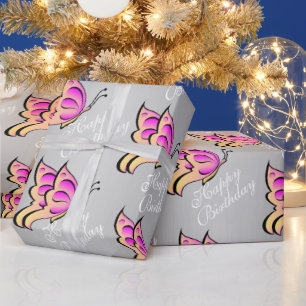 Regalo Papel de ajuste de mariposa