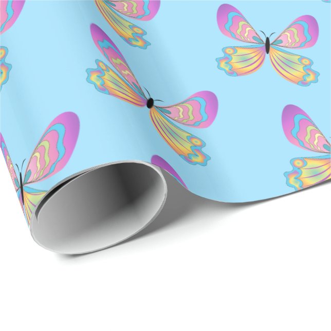 Regalo Papel de ajuste de mariposa (Esquina del rollo)