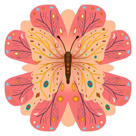 Regalo Papel de ajuste de mariposa