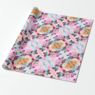 Regalo Papel de ajuste de mariposas acuarelas