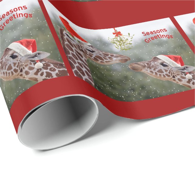 Regalo Papel de ajuste de momentos de Mistletoe (Esquina del rollo)