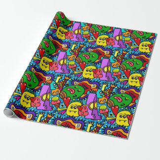 Regalo Papel de ajuste de MONSTRUO FELIZ