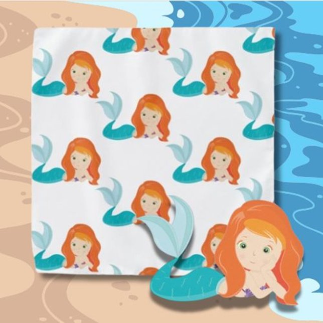 Regalo Papel de ajuste de naranja de Fiesta de sirvienta (Celebrate with our Mermaid Party orange wrapping paper, featuring vibrant designs )