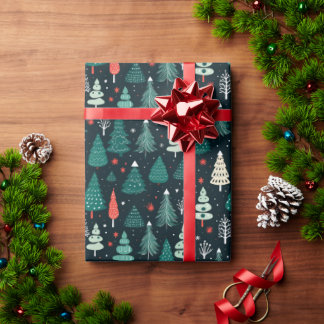 Regalo Papel de ajuste de navidad verde lindo