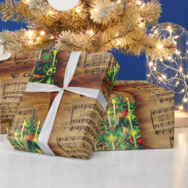 Regalo Papel de ajuste de Navidades de árbol de canciones
