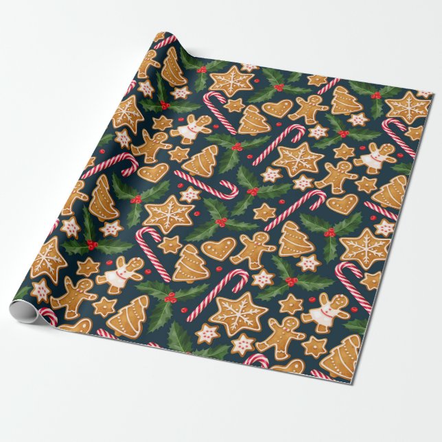 Regalo Papel de ajuste de Navidades pequeños (Desenrollado)