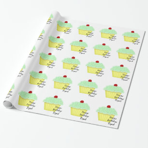 Regalo Papel de ajuste de nombres personalizados de paste