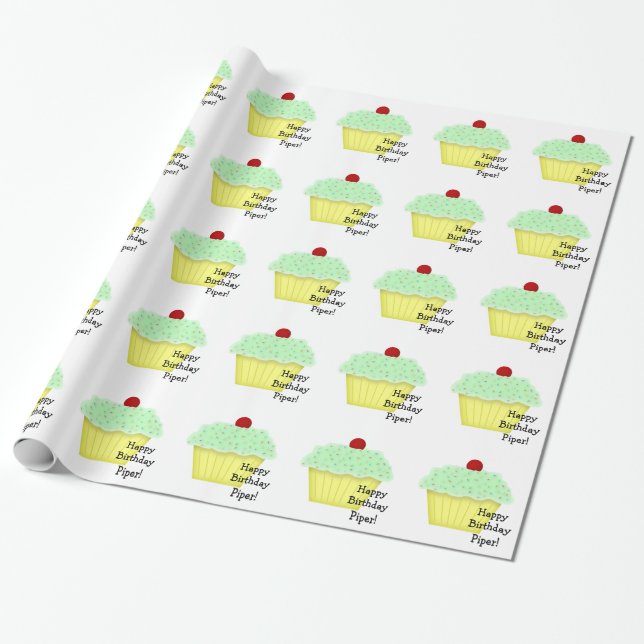 Regalo Papel de ajuste de nombres personalizados de paste (Desenrollado)