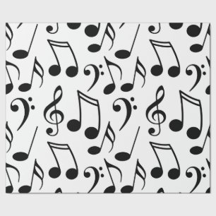 Regalo Papel de ajuste de notas musicales de Guay