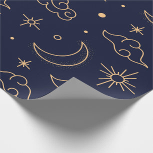 Regalo Papel de ajuste de nube y luna celeste