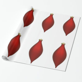 Regalo Papel de ajuste de ornamentos rojos