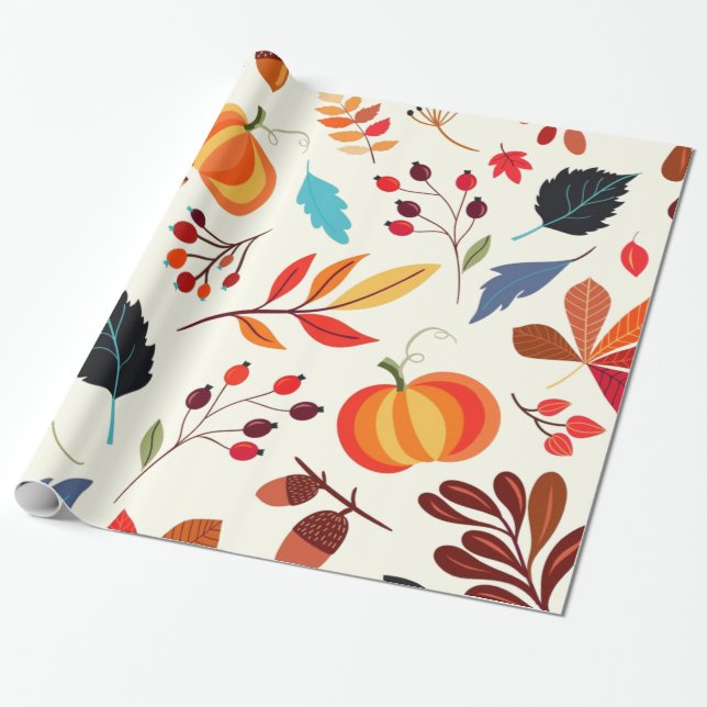 Regalo Papel de ajuste de otoño (Desenrollado)
