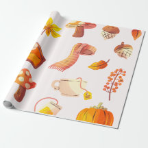Papel de ajuste de otoño acogedor
