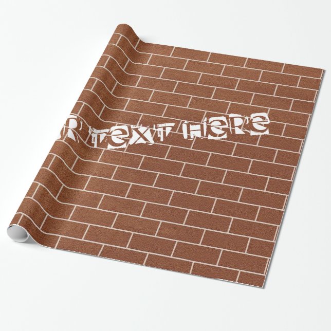 Regalo Papel de ajuste de pared de ladrillo con texto Per (Desenrollado)