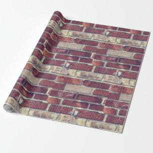 Regalo Papel de ajuste de pared de ladrillo rollo y rollo